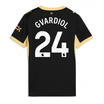 Manchester City Josko Gvardiol #24 Maglia Gara Trasferta Repliche 2026-27 Donna Maniche Corte